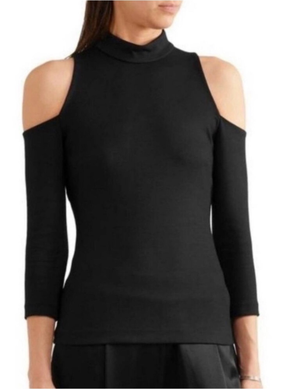 L’AGENCE Sasha Ponte Cold Shoulder Top SIZE MEDIUM